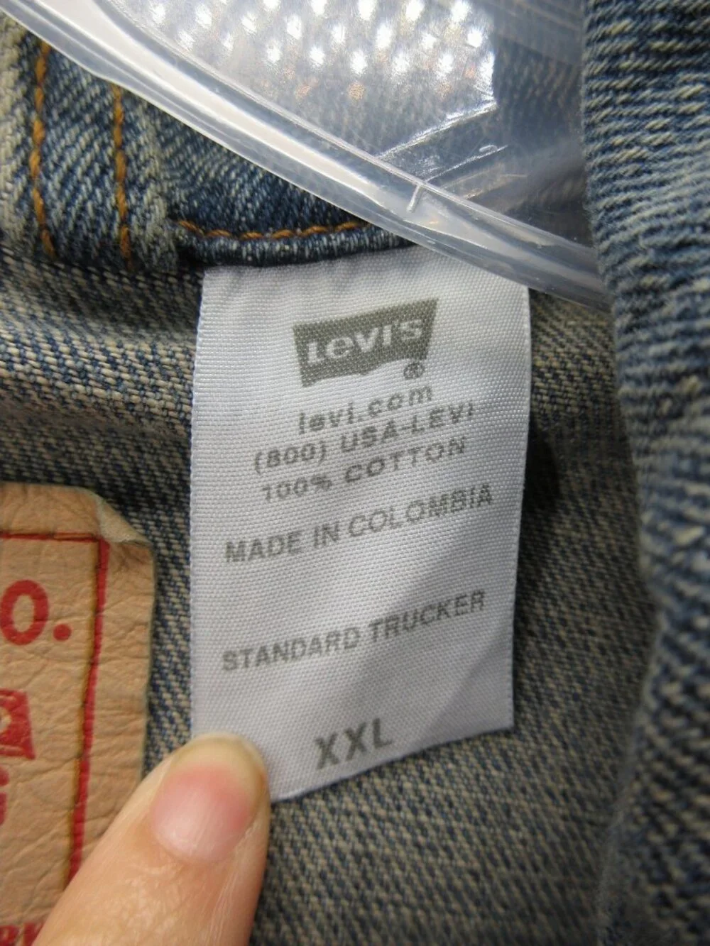 VINTAGE Levis Jacket XXL Standard Trucker Denim Jean Red Tab Y2K NEW